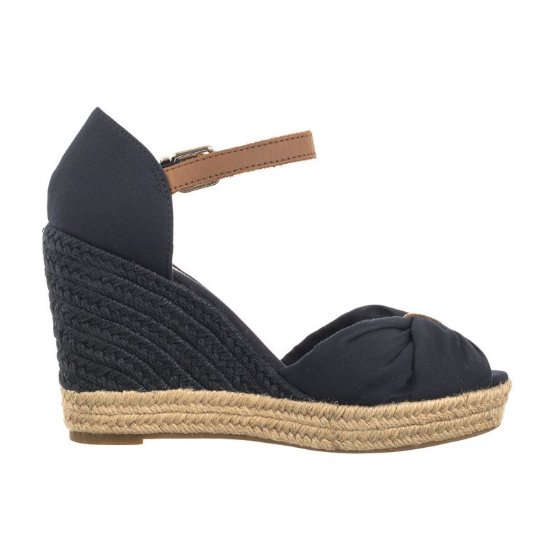 Tommy Hilfiger Basic Open Toe High Wedge Space Blue FW0FW04784 DW6 (TH1013-b) batai