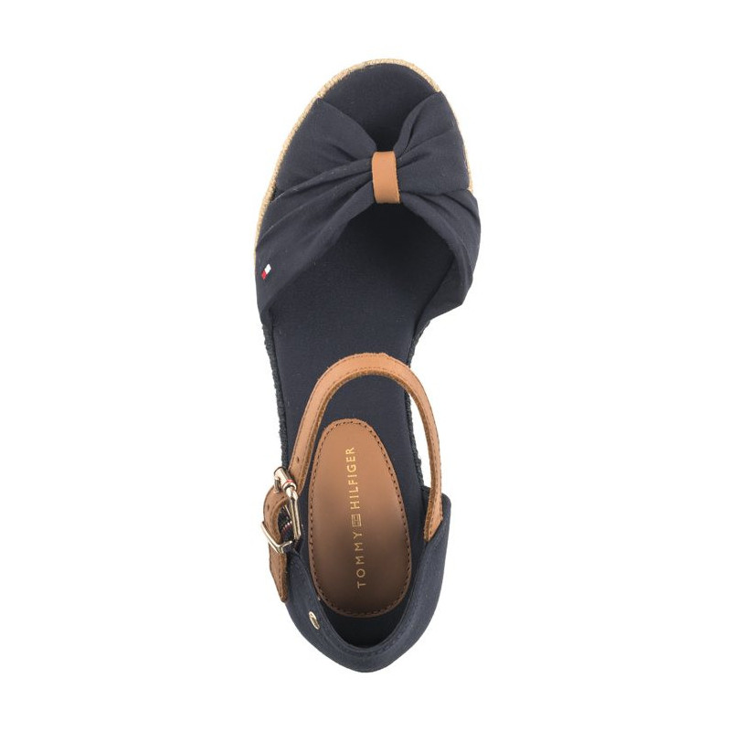 Tommy Hilfiger Basic Open Toe High Wedge Space Blue FW0FW04784 DW6 (TH1013-b) batai