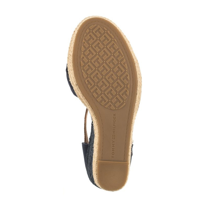 Tommy Hilfiger Basic Open Toe High Wedge Space Blue FW0FW04784 DW6 (TH1013-b) batai