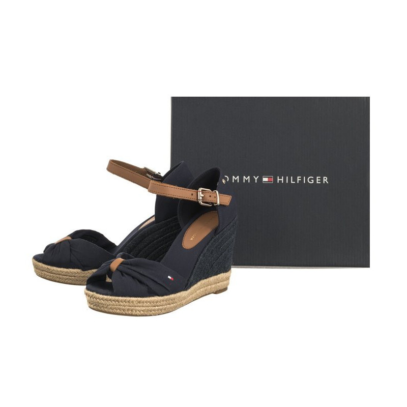 Tommy Hilfiger Basic Open Toe High Wedge Space Blue FW0FW04784 DW6 (TH1013-b) batai