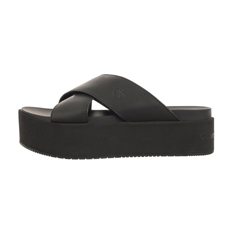 Calvin Klein Flatform Cross MG UC Triple Black YW0YW01349 0GT (CK466-a) bateliai
