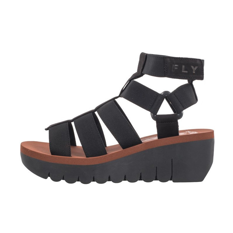 FLY London Yufi Cupi/Elas Blk/Blk/Brick P145032003 (FL401-a)