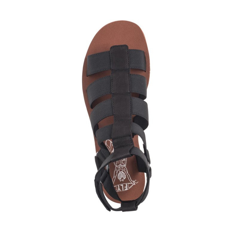 FLY London Yufi Cupi/Elas Blk/Blk/Brick P145032003 (FL401-a)