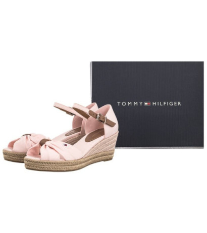Tommy Hilfiger Basic Open Toe Mid Wedge Whimsy Pink FW0FW04785 TJQ (TH1078-b) batai
