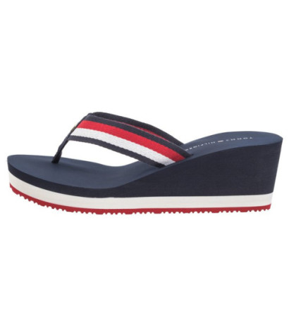 Tommy Hilfiger Corporate Wedge Beach Sandal Red/White/Blue FW0FW07987 0G0 (TH1080-a) šlepetės