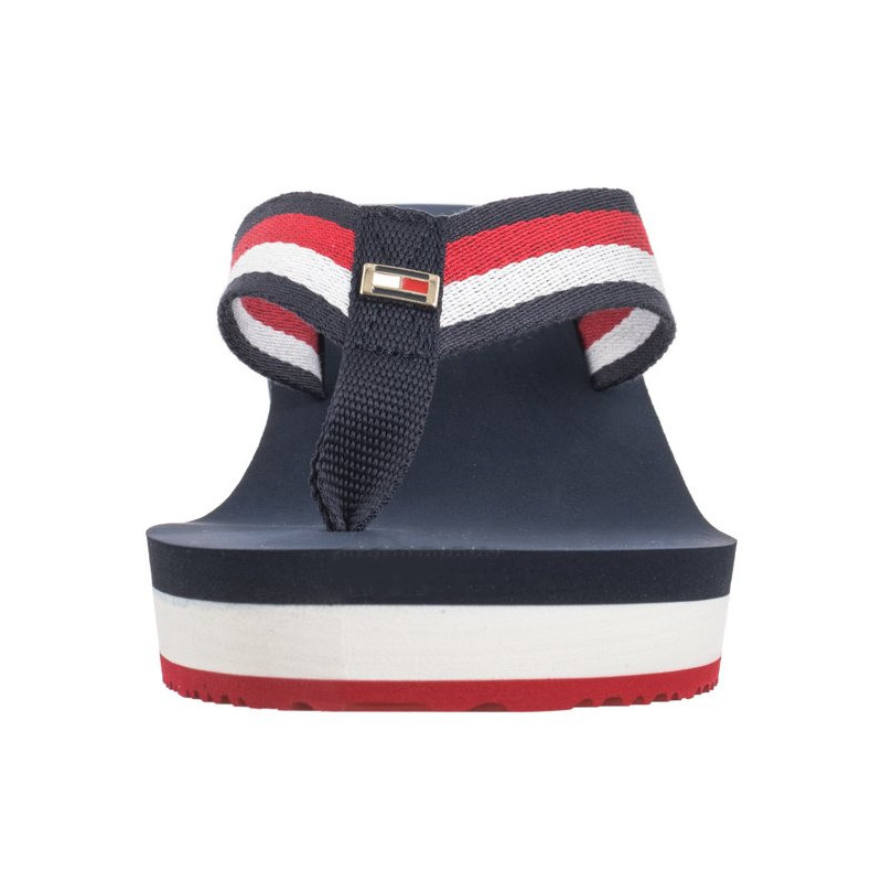 Tommy Hilfiger Corporate Wedge Beach Sandal Red/White/Blue FW0FW07987 0G0 (TH1080-a) batai