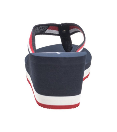 Tommy Hilfiger Corporate Wedge Beach Sandal Red/White/Blue FW0FW07987 0G0 (TH1080-a) batai