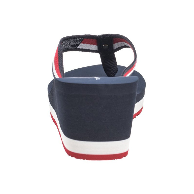 Tommy Hilfiger Corporate Wedge Beach Sandal Red/White/Blue FW0FW07987 0G0 (TH1080-a) batai