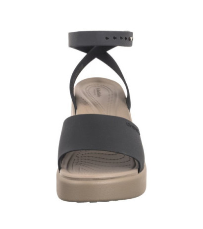 Crocs Brooklyn Ankle Strap Wedge Black/Mushroom 209406-07H (CR303-a)