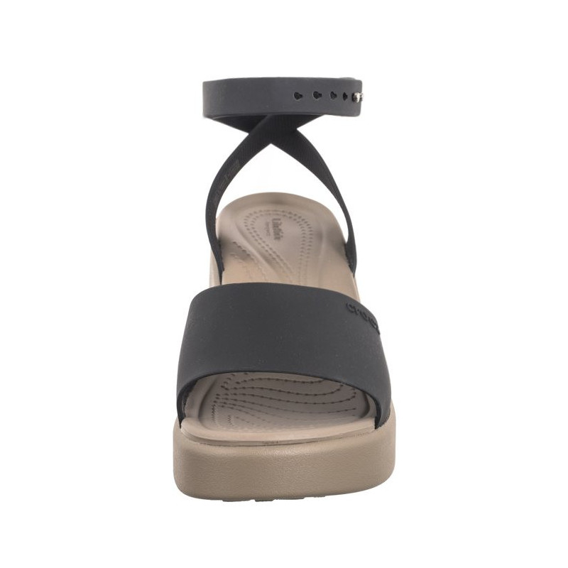 Crocs Brooklyn Ankle Strap Wedge Black/Mushroom 209406-07H (CR303-a)