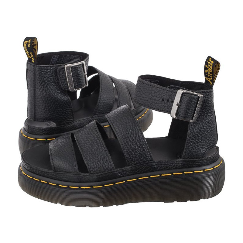 Dr. Martens Clarissa II Quad Milled Nappa Black 24476001 (DR79-a) sandalai