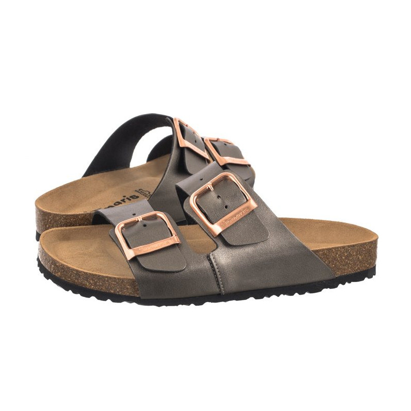 Tamaris Brązowe 1-27503-42 214 Anthracite (TM483-b) Moteriški batai/šlepetės