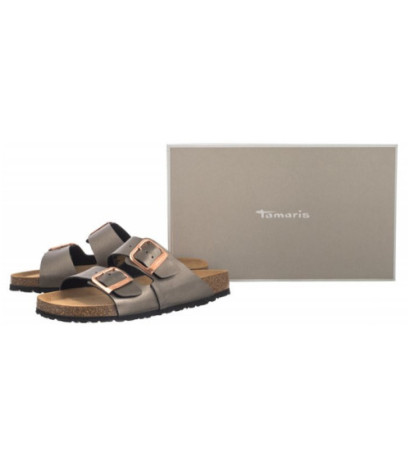 Tamaris Brązowe 1-27503-42 214 Anthracite (TM483-b) Moteriški batai/šlepetės