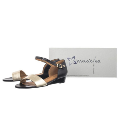 Maciejka Czarne+Złoto 06486-20/00-1 (MA1189-b) sandalai