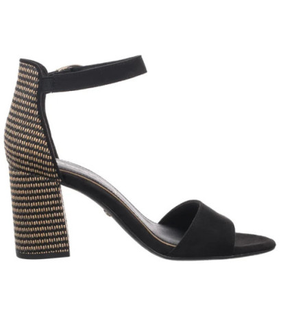 Tamaris Czarne 1-28356-42 0C8 Black Comb (TM482-c) sandalai