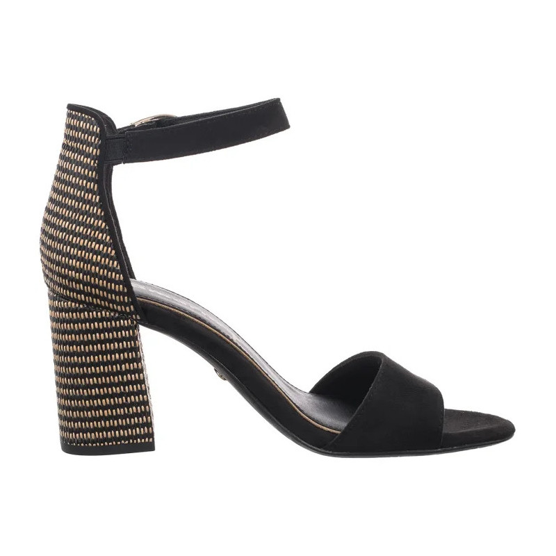Tamaris Czarne 1-28356-42 0C8 Black Comb (TM482-c) sandalai