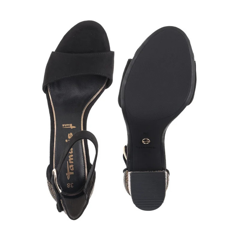 Tamaris Czarne 1-28356-42 0C8 Black Comb (TM482-c) sandalai