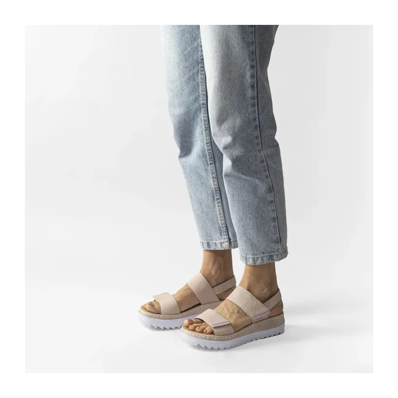 Rieker Różowe V4475-31 Pink (RI166-a) sandalai