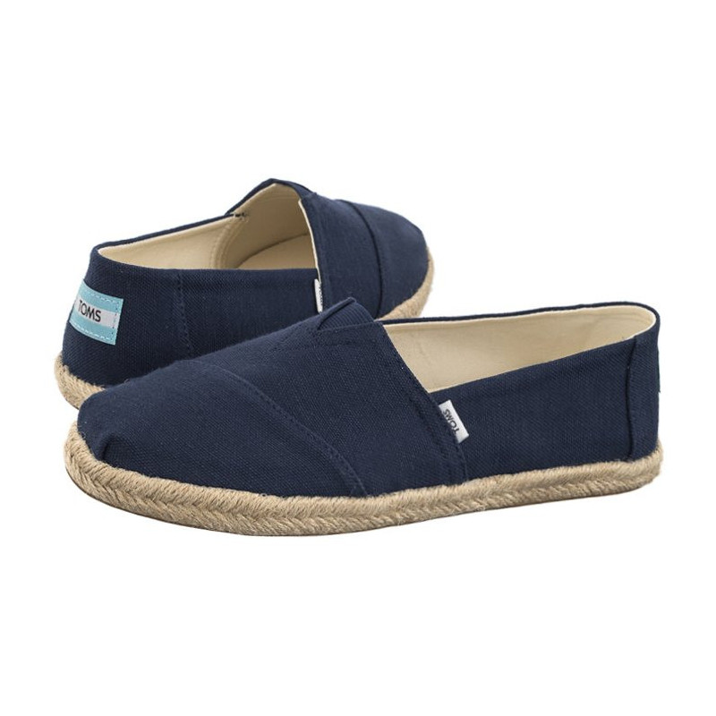 Toms Alpargata Rope Navy Recycled Cotton Slubby Woven 10019674 (TS45-a) sportiniai bateliai