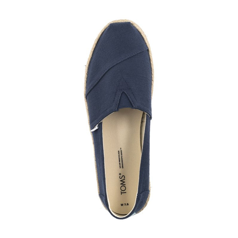 Toms Alpargata Rope Navy Recycled Cotton Slubby Woven 10019674 (TS45-a) sportiniai bateliai