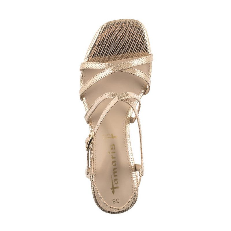 Tamaris Złote 1-28204-42 968 Lt Gold Struct (TM486-a) sandalai
