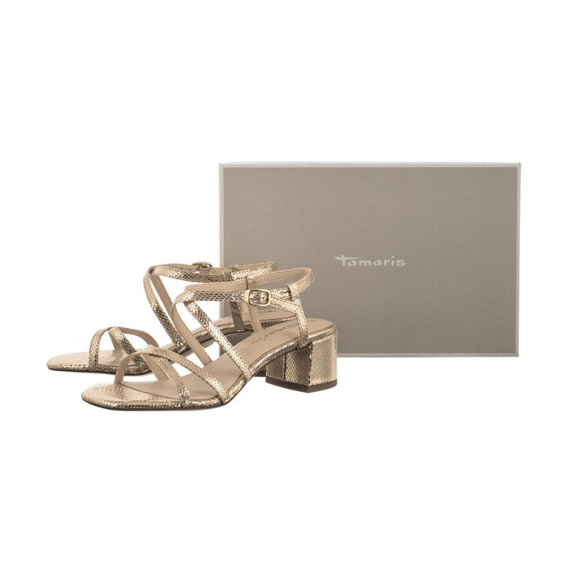 Tamaris Złote 1-28204-42 968 Lt Gold Struct (TM486-a) sandalai