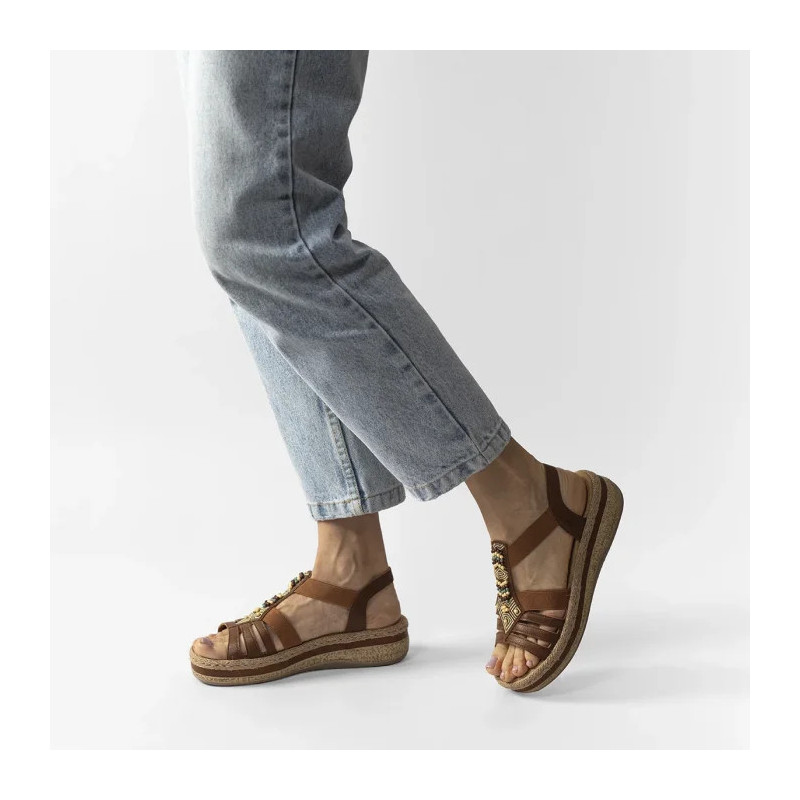 Rieker Brązowe V0921-24 Brown (RI175-a)