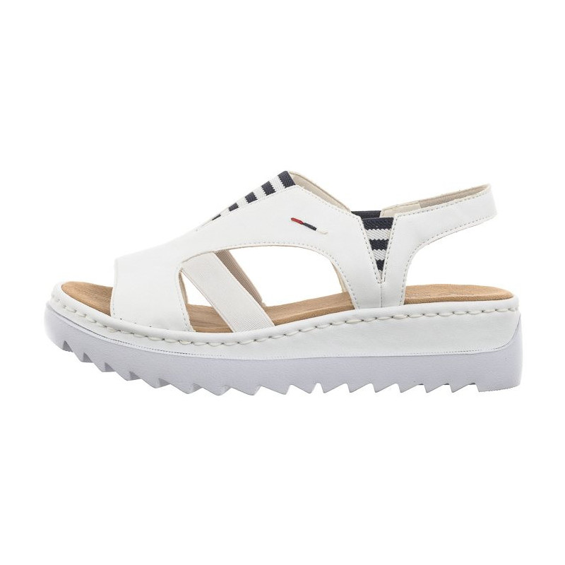 Rieker Białe V44Y5-80 White (RI179-a) sandalai