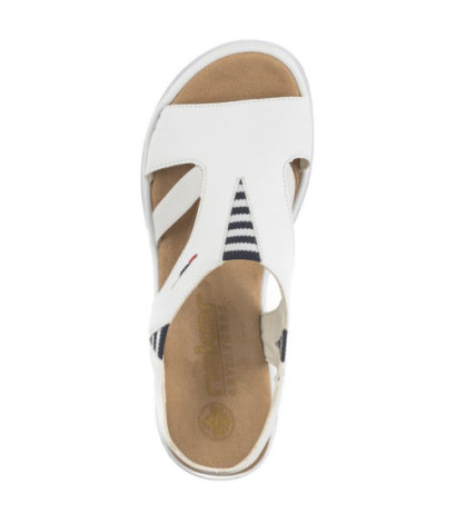 Rieker Białe V44Y5-80 White (RI179-a) sandalai