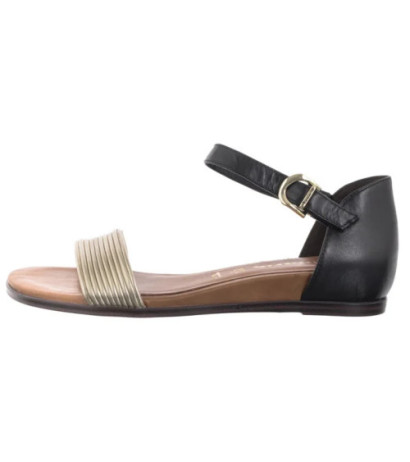 Tamaris Czarne/Złote 1-28110-42 098 Black Comb (TM488-b) sandalai
