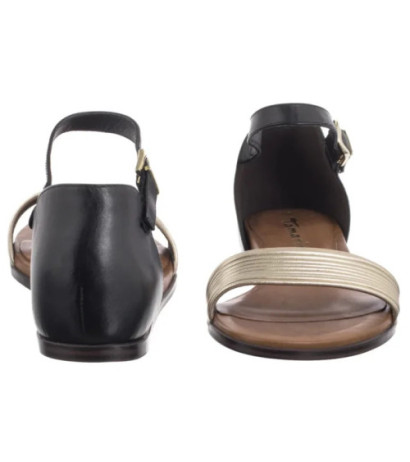 Tamaris Czarne/Złote 1-28110-42 098 Black Comb (TM488-b) sandalai