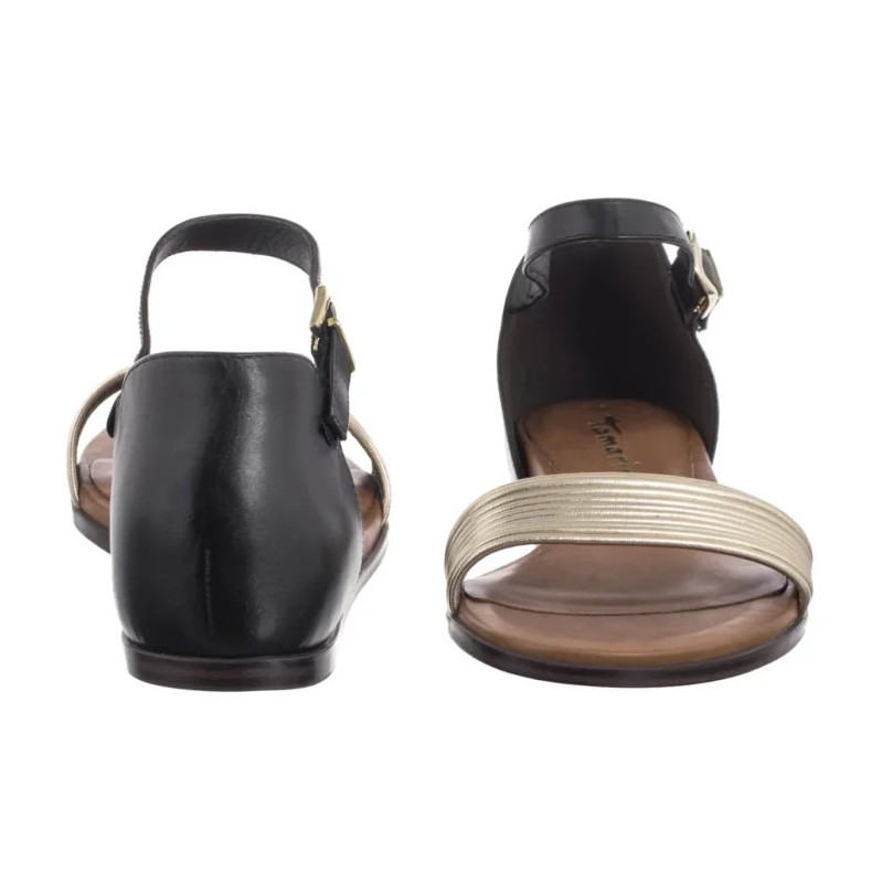 Tamaris Czarne/Złote 1-28110-42 098 Black Comb (TM488-b) sandalai