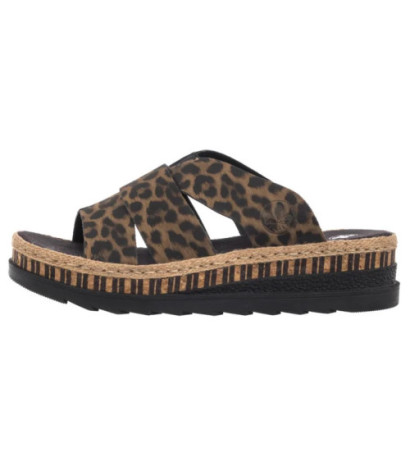 Rieker Brązowe Panterka V7989-90 Multi (RI164-d) batai