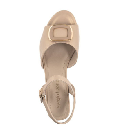 Sergio Leone Beżowe SK 891  (SL519-a) sandalai