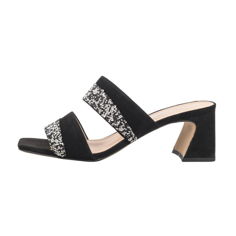Caprice Czarne 9-27209-42 004 Black Suede (CP409-a) Moteriški batai/šlepetės