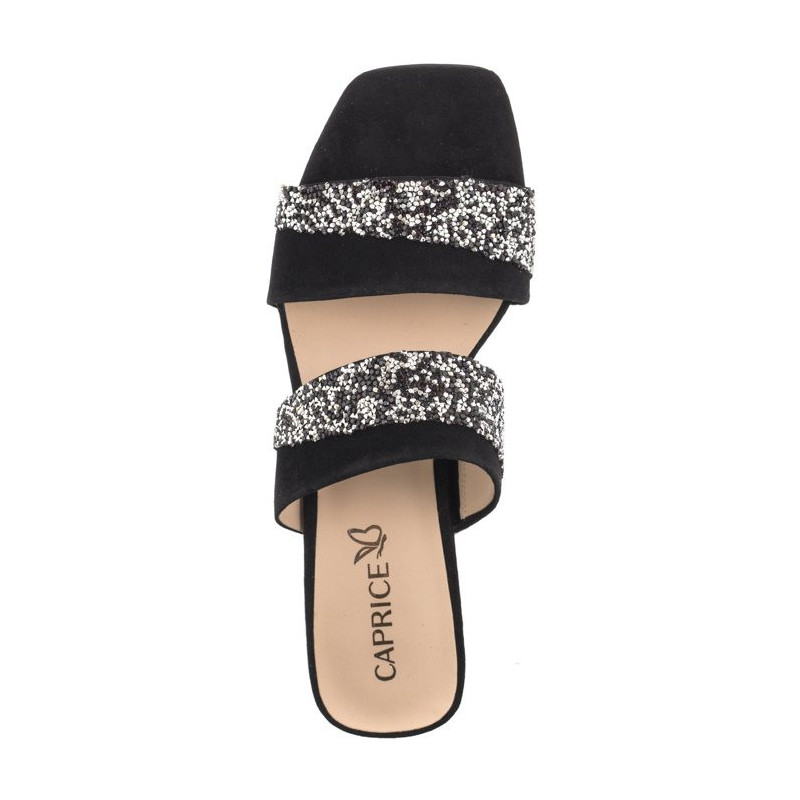 Caprice Czarne 9-27209-42 004 Black Suede (CP409-a) Moteriški batai/šlepetės