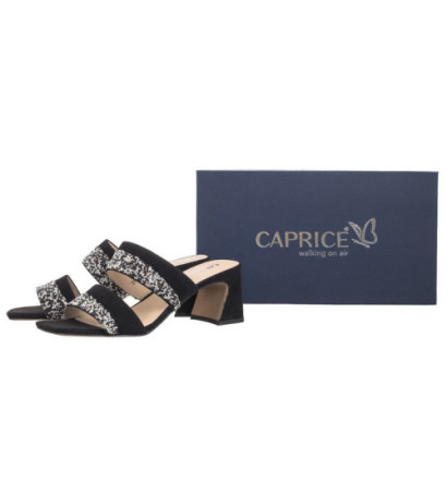 Caprice Czarne 9-27209-42 004 Black Suede (CP409-a) Moteriški batai/šlepetės