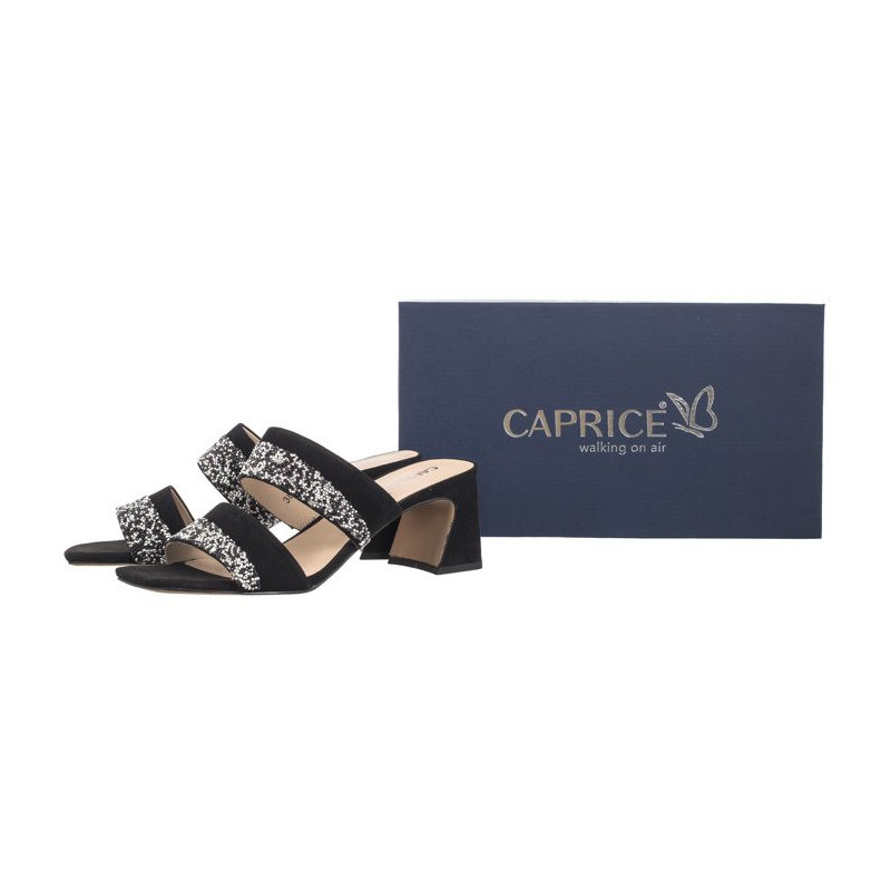 Caprice Czarne 9-27209-42 004 Black Suede (CP409-a) Moteriški batai/šlepetės