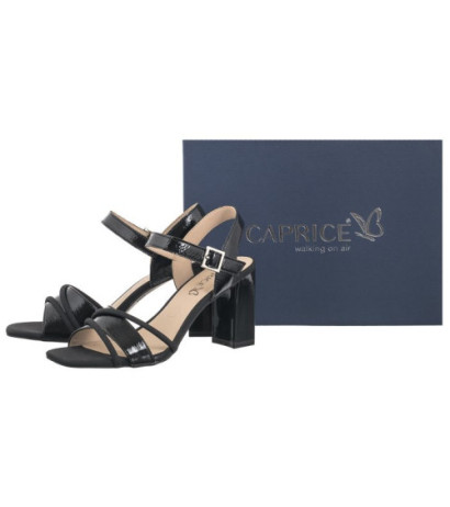 Caprice Czarne 9-28310-42 019 Black Comb (CP410-a) sandalai