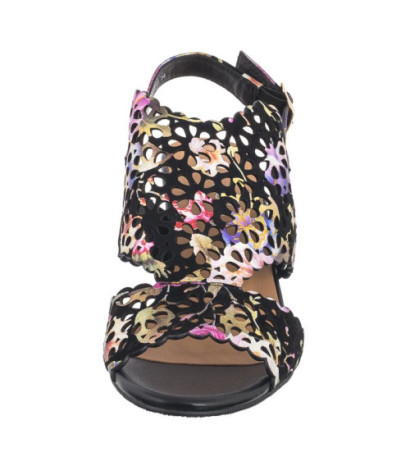 Maciejka Czarne+Kwiaty N6518-01/00-1 (MA1207-b) sandalai