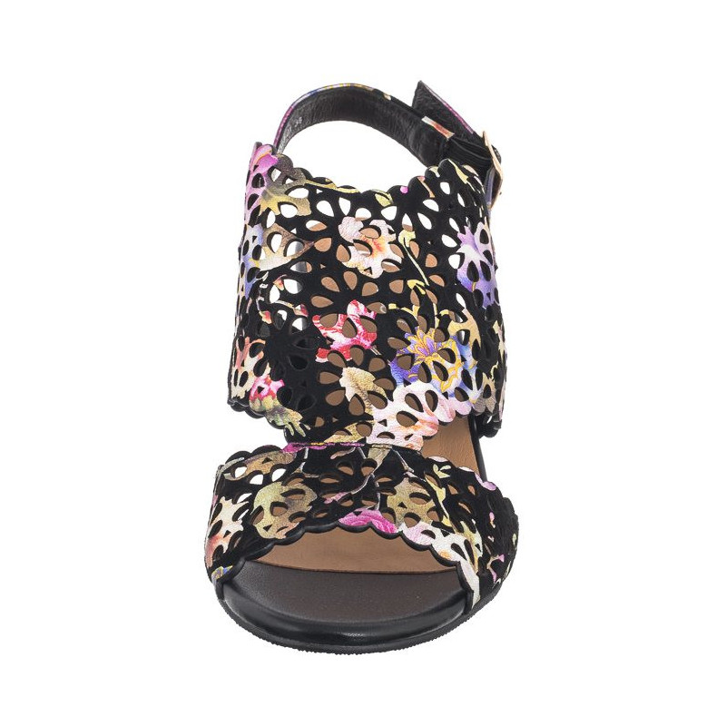 Maciejka Czarne+Kwiaty N6518-01/00-1 (MA1207-b) sandalai