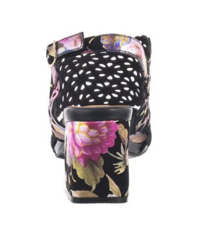 Maciejka Czarne+Kwiaty N6518-01/00-1 (MA1207-b) sandalai