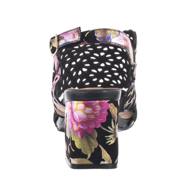 Maciejka Czarne+Kwiaty N6518-01/00-1 (MA1207-b) sandalai