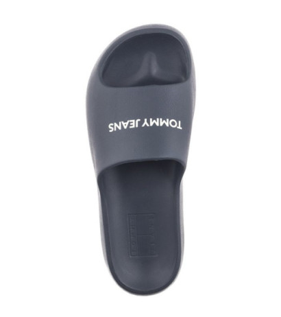 Tommy Hilfiger Tjw Chunky Flatform Slide Dark Night Navy EN0EN02454 C1G (TH1101-a) Moteriški batai/šlepetės