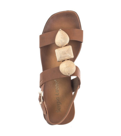 Sergio Leone Brązowe SK 072 H  (SL534-a) sandalai