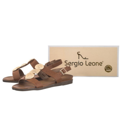 Sergio Leone Brązowe SK 072 H  (SL534-a) sandalai