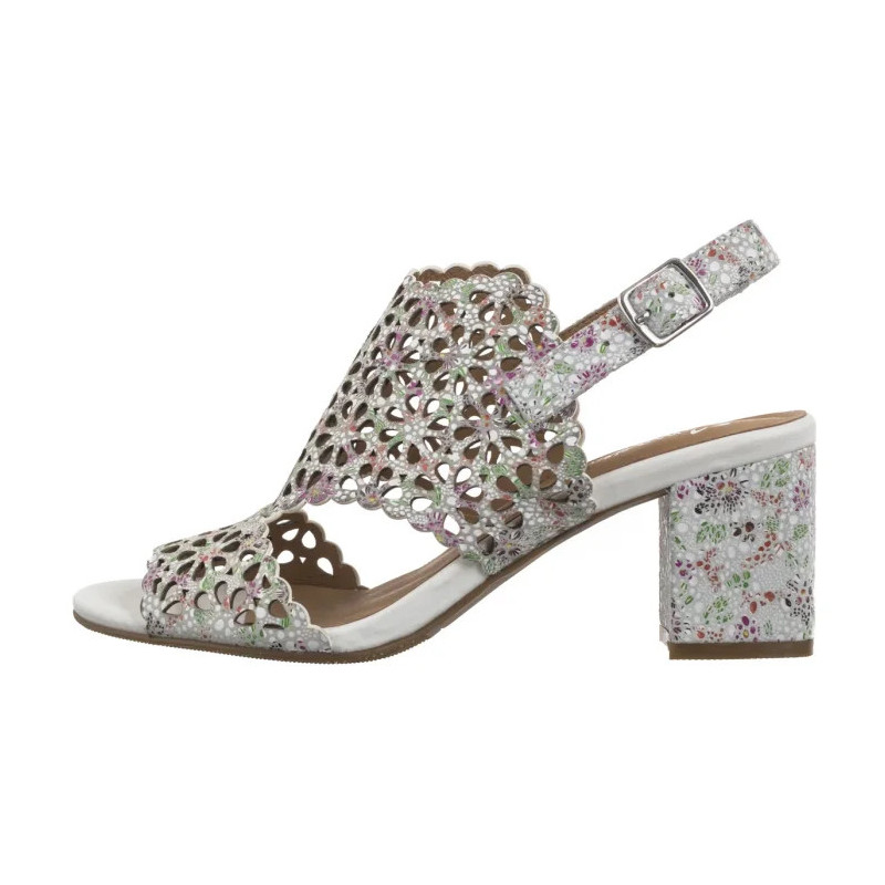 Maciejka Białe+Kwiaty N6518-11/00-1 (MA1207-c) sandalai