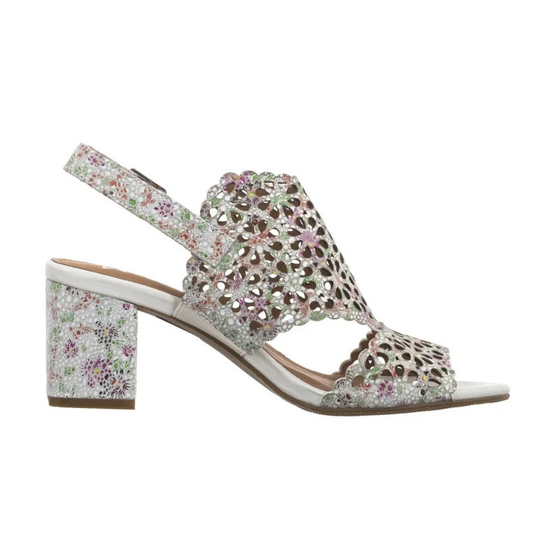 Maciejka Białe+Kwiaty N6518-11/00-1 (MA1207-c) sandalai