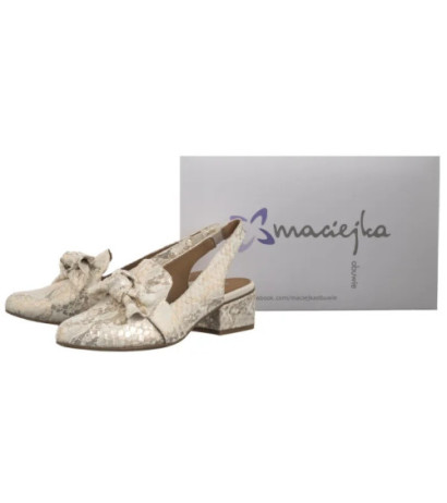 Maciejka Beżowe/Złote N6539-04/00-1 (MA1206-c) sandalai