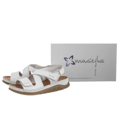Maciejka Białe L4496-11/00-1 (MA1220-c) sandalai